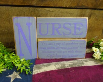 Nurse Appreciation Custom Block Set You are a ray of sunshine and draw smiles from your patients' faces whenever you are with them- We love