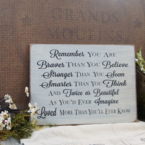 Personalized You Are Braver Than You Believe Stronger Than Etsy