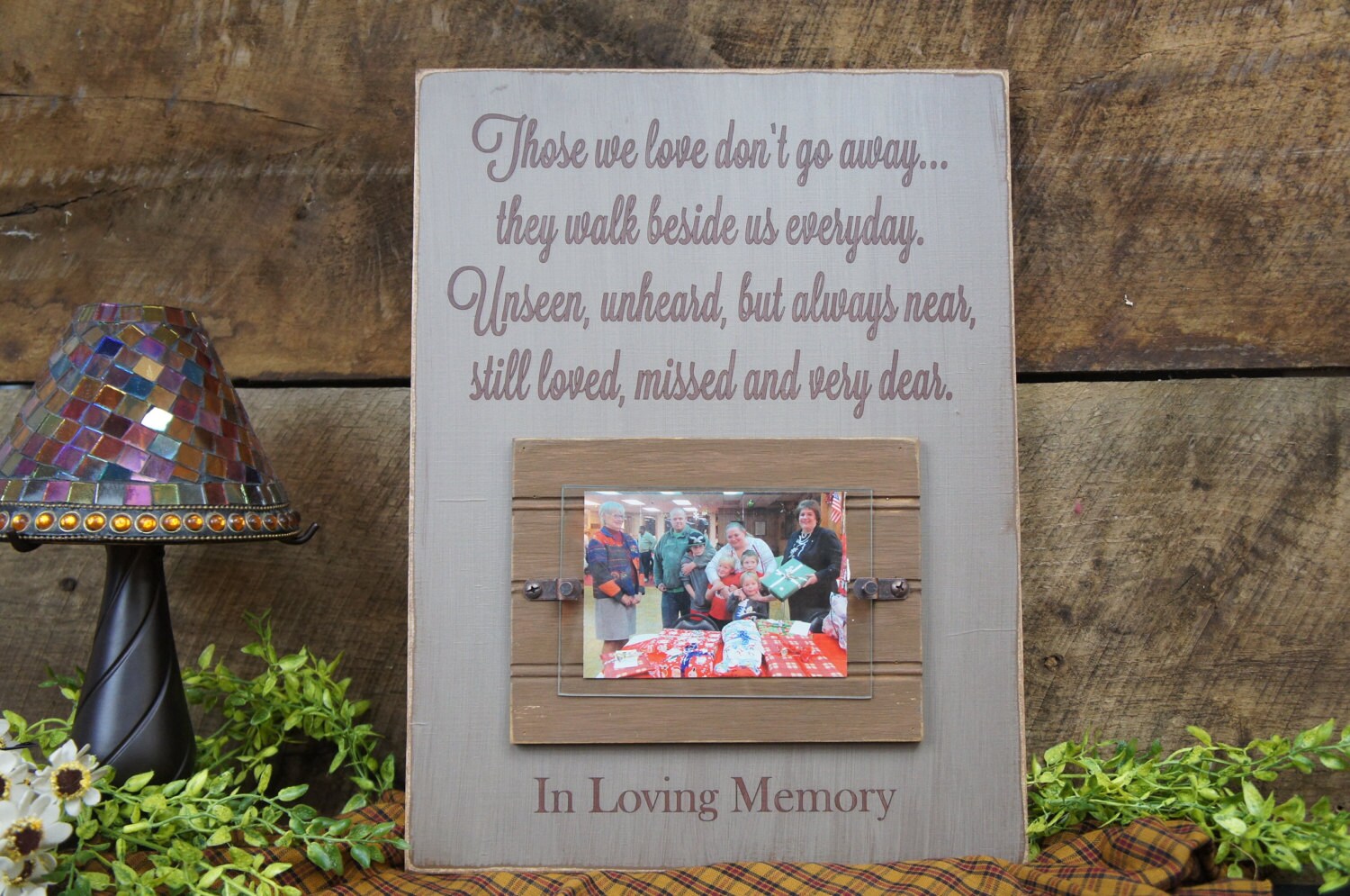 Memorial Frame Sign Rustic Style Those We Love Do Not Go Away 50