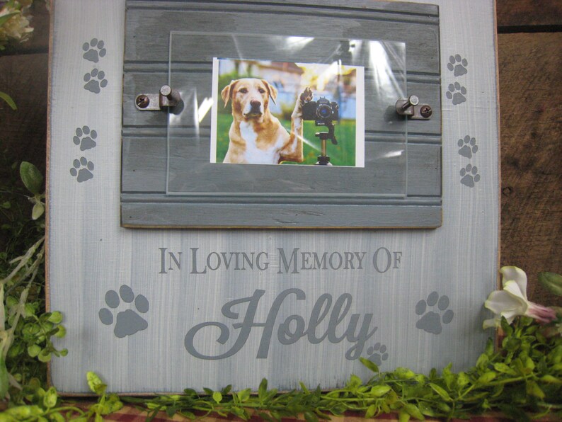 Dog Memorial Picture frame Personalized. You Left Paw prints Etsy