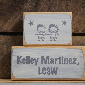 Social Worker Gift Making Difference Day by Day 3 Pc Block Set Personalized Several Color Options Fast Ship Therapist Nurse Teacher image 6