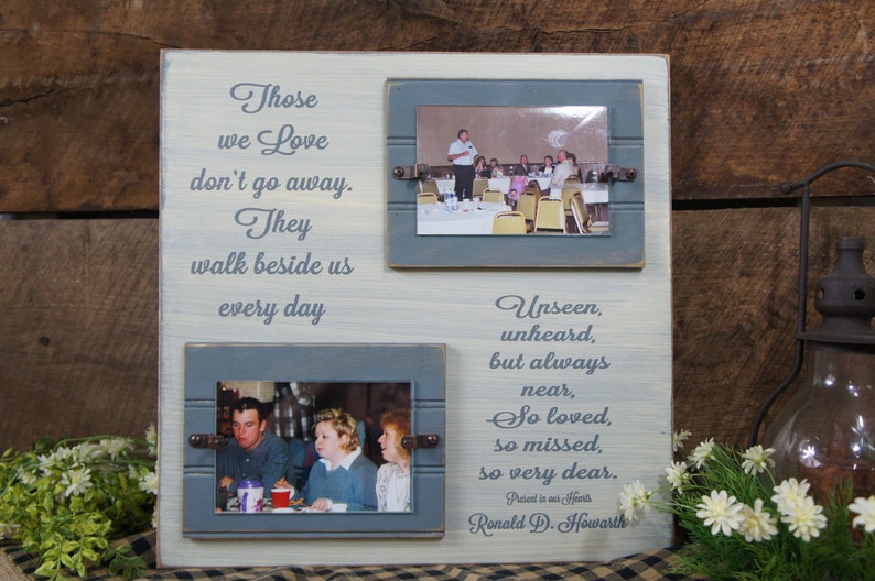 Rustic Memorial Picture Frame Personalized Those We Love Image 0