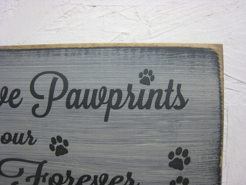 Pet Memorial... Dogs Leave Pawprints on our Hearts Forever In Loving Memory Personalized with Name and Paw Prints image 4