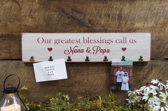 Our Greatest Blessings Call Us Nana Papa Hearts Photo Etsy