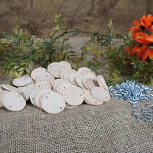 Wooden Circle Shaped Discs & S hooks for Family Birthday Calendars, image 1