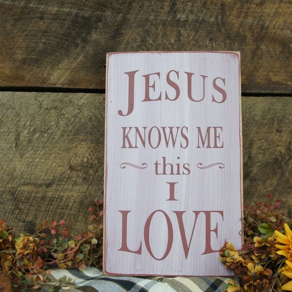 Jesus Loves Me Sign - Etsy