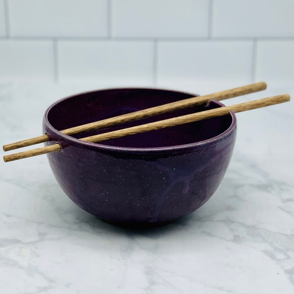 Ramen / Chopstick Holder Bowl, Ceramic Bowl