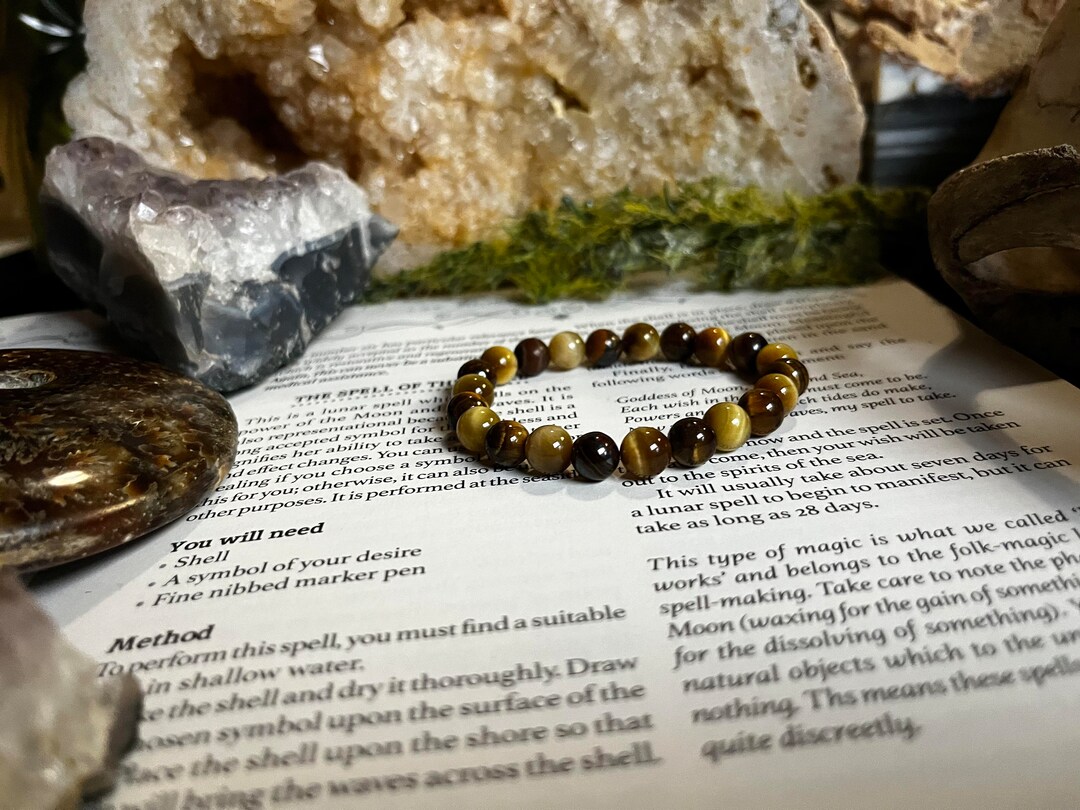 Natural Tiger's Eye Protection Bracelet, Genuine Tiger's Eye Gemstone