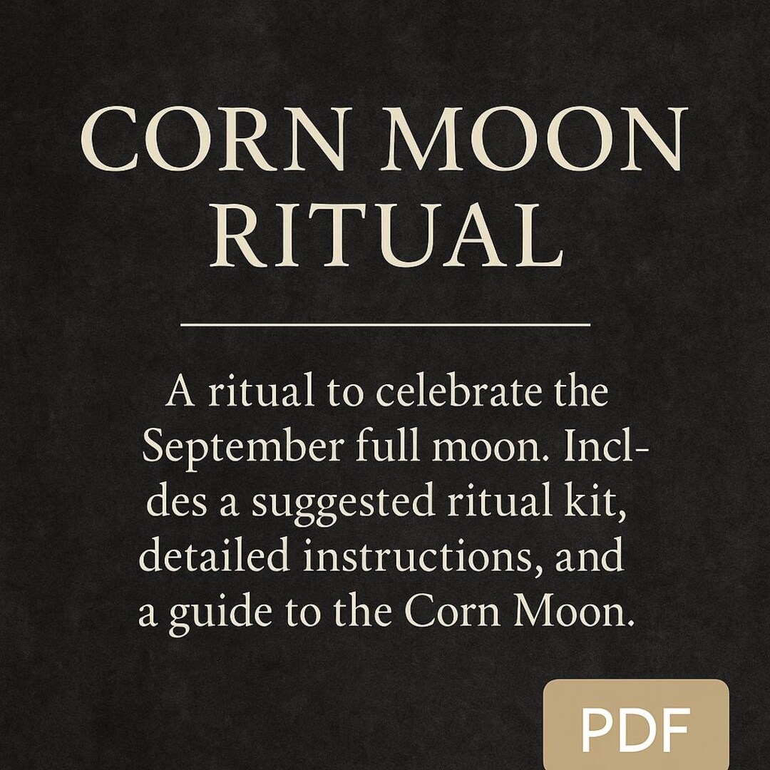 Corn Moon Ritual PDF – September Full Moon Ceremony | Instant Digital ...