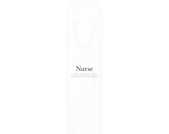 Personalized Aluminum Nurse Bookmark: "Nurse" Text Design