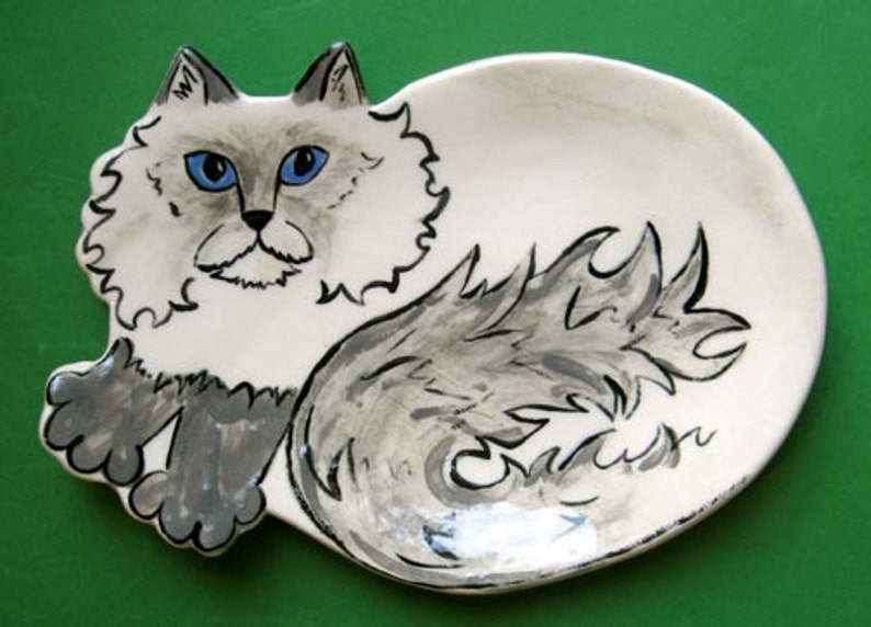 CAT SPOON REST or soap dish trinket holder or tea bag | Etsy