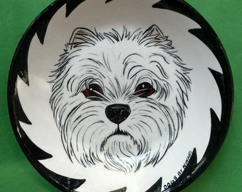 7"bowl with Westie on it