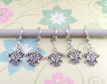 Set of 5 Silver Knitted Sweater Snag Free Stitch Markers for Knitting, Knitting Marker, Progress Marker, WIP Markers, Fits 8 mm or US 11