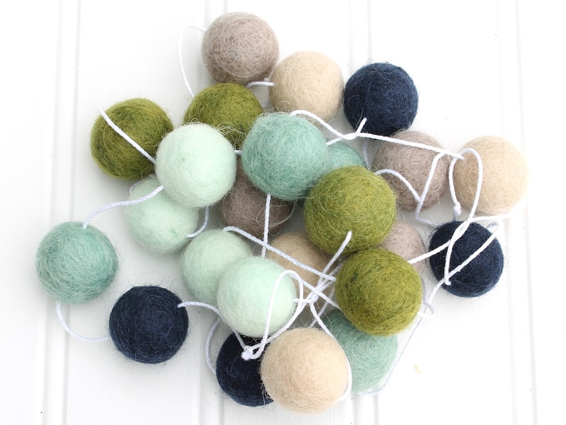 Felt Ball Garland Pom Pom Garland Pacific Coastal Nursery Etsy