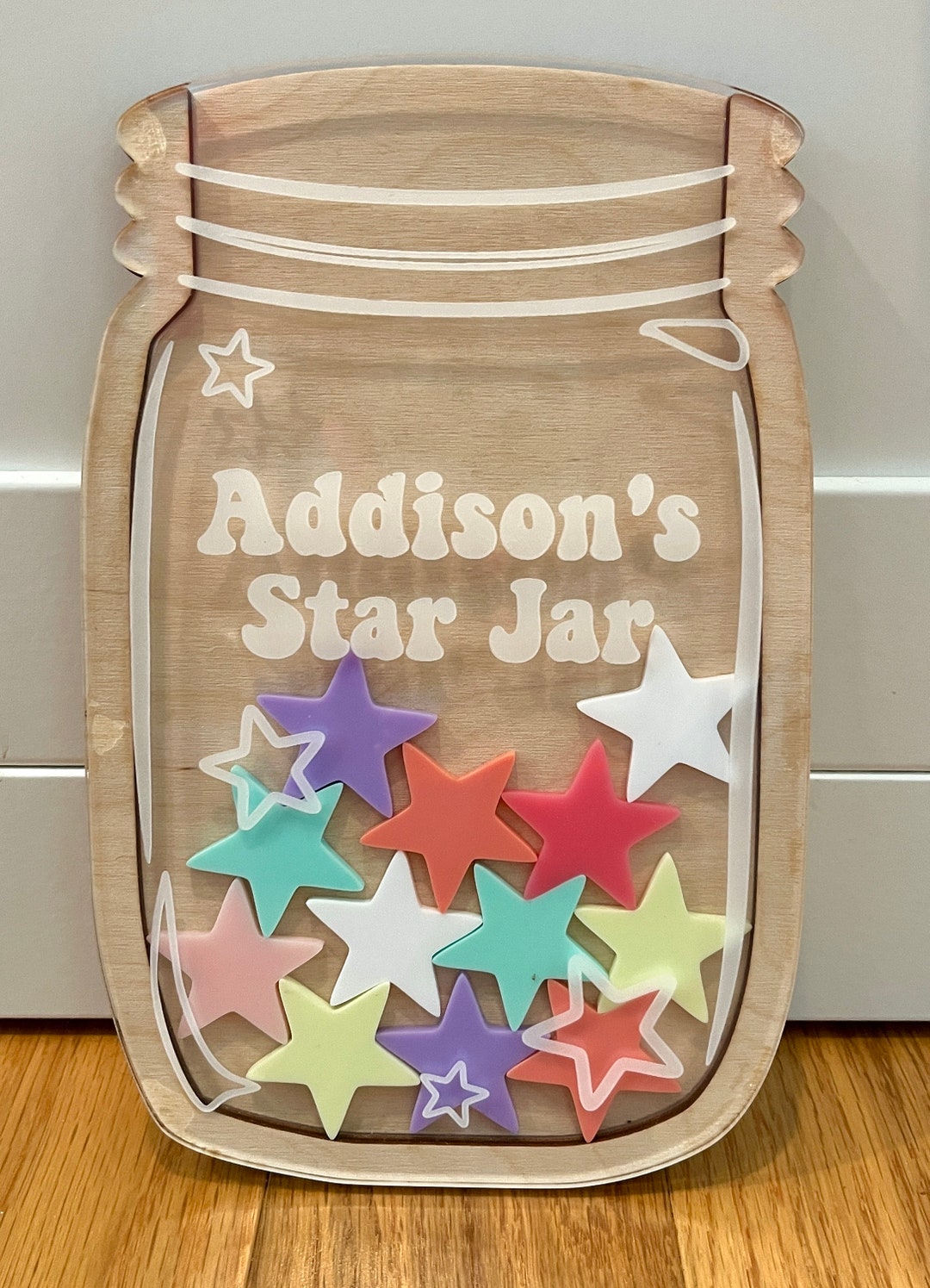 Personalized Reward Jar for Kids, Star Jar, Classroom Reward Jar, Good Behavior Jar, Kindness