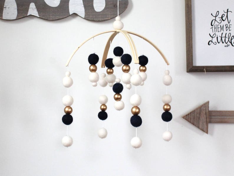 Felt Ball Mobile Baby Mobile Crib Mobile Nursery Cot Etsy