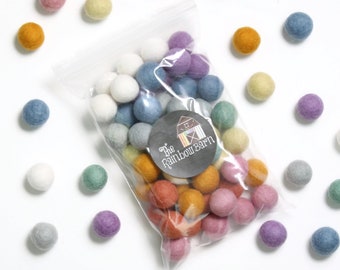 Soft Rainbow Felt Balls, Pom Poms, Felt Ball Garland, Wool Felt Balls, Felted Balls, Loose Felt Ball, Felt Ball Garland DIY, Handmade