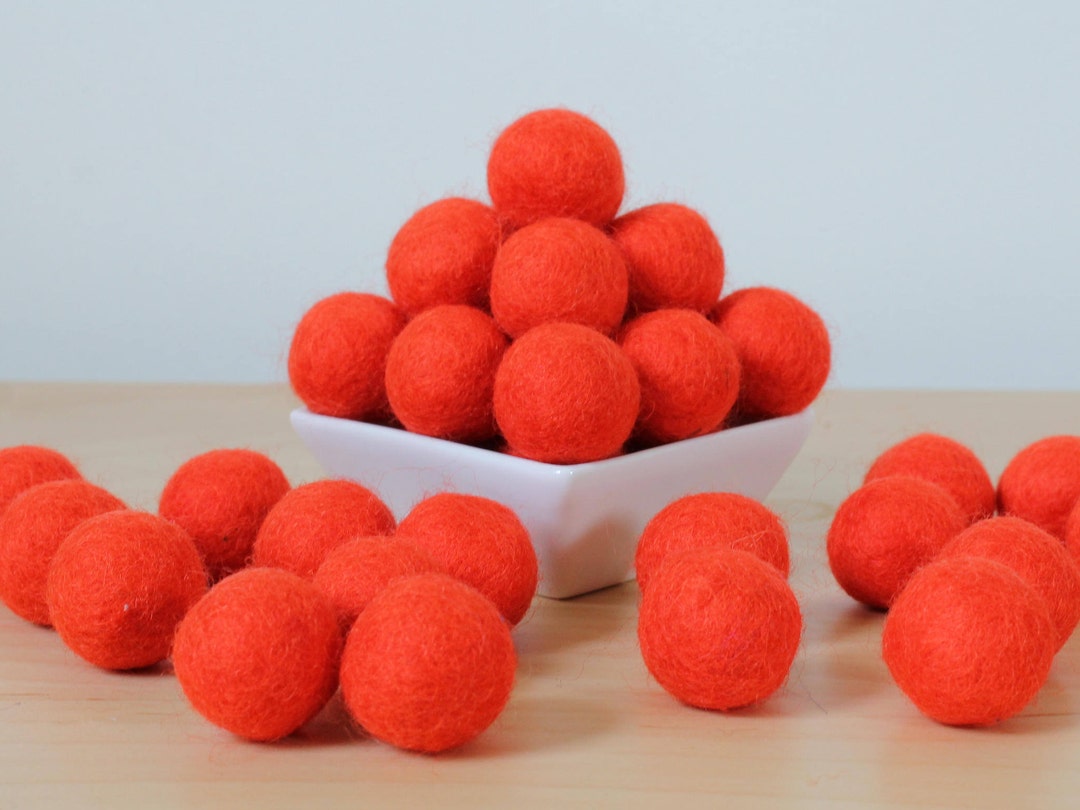 Felt Balls SUNRISE, Felted Balls, DIY Garland Kit, Wool Felt Balls, Felt Pom Pom, Handmade Felt