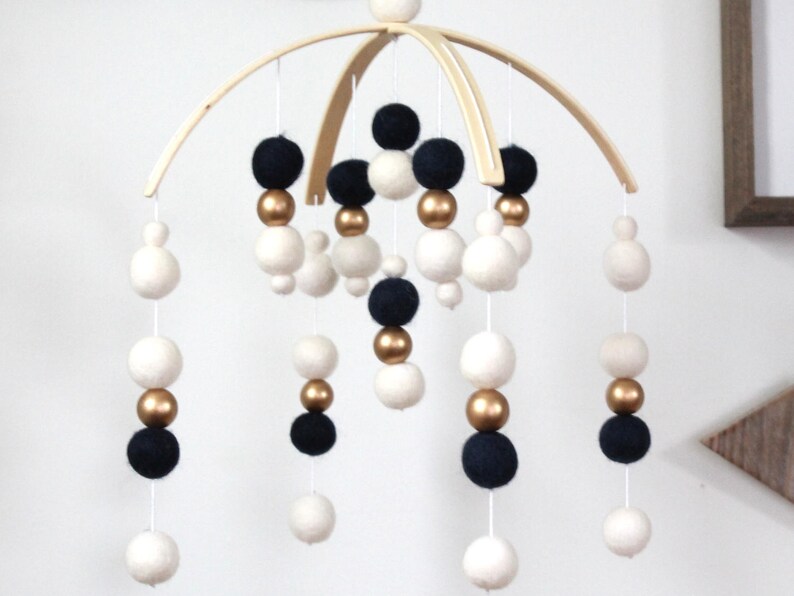 Felt Ball Mobile Baby Mobile Crib Mobile Nursery Cot Etsy