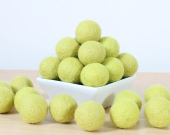 Felt Balls: LIME GREEN, Felted Balls, DIY Garland Kit, Wool Felt Balls, Felt Pom Pom, Handmade Felt Balls, Green Felt Balls, Green Pom Poms