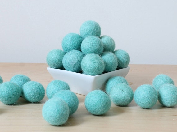 Pick Your Own Colors Felt Balls Loose Felt Balls 2.5 cm Robins Egg Blue Wool Felt Balls Wool Felt Pom Poms Pom Pom Balls Felted Balls