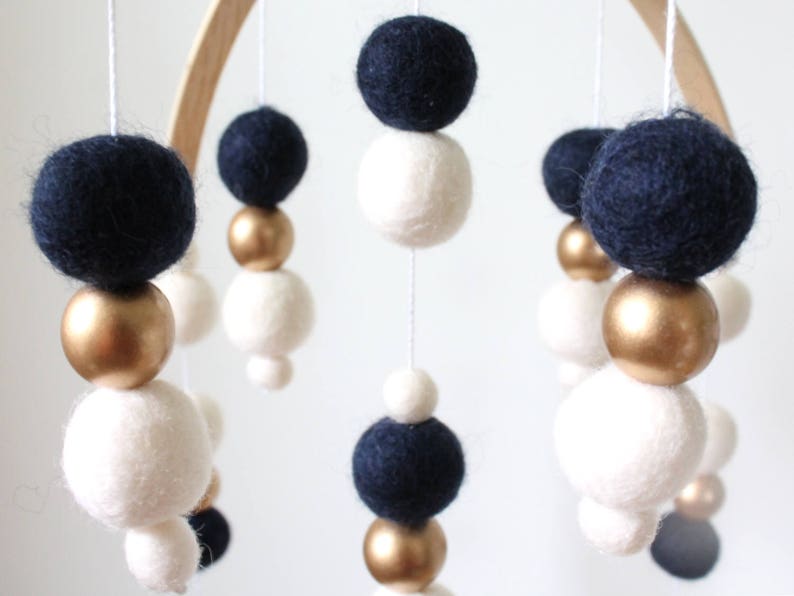 Felt Ball Mobile Baby Mobile Crib Mobile Nursery Cot Etsy
