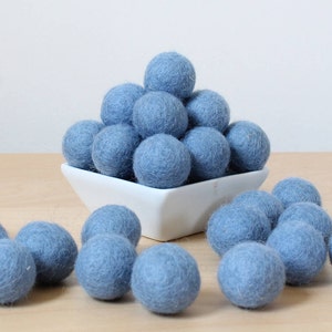 Felt Balls: BABY BLUE, Felted Balls, DIY Garland Kit, Wool Felt Balls, Felt Pom Pom, Handmade Felt Balls, Blue Felt Balls, Blue Pom Poms