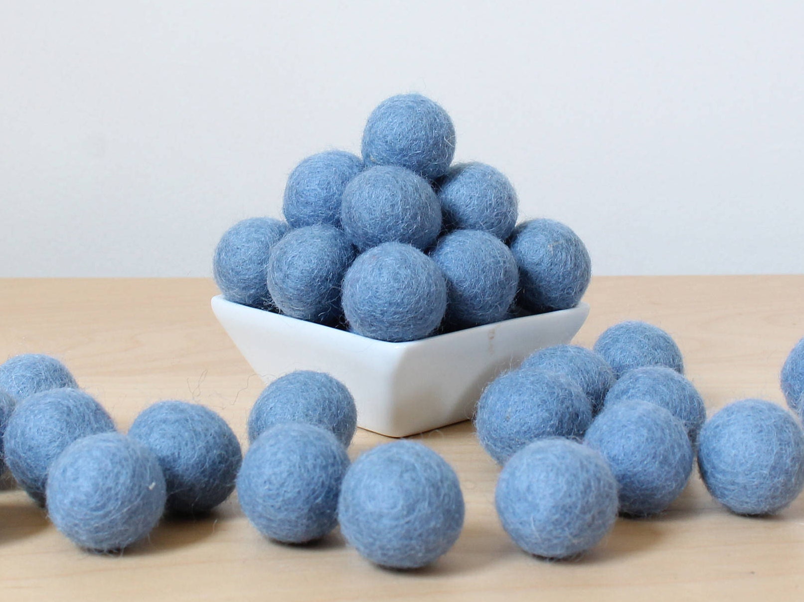 Felt Balls BABY BLUE Felted Balls DIY Garland Kit Wool Etsy
