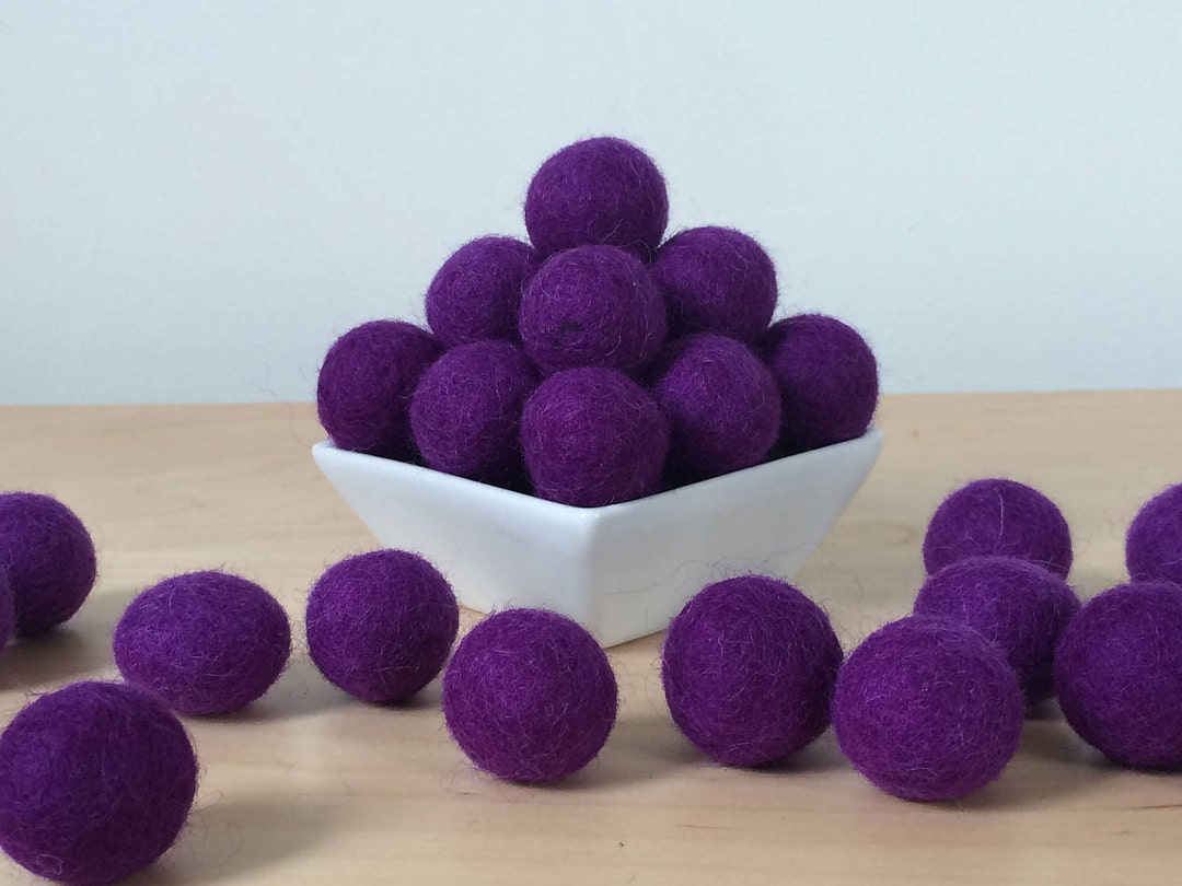Felt Balls PURPLE Felted Balls DIY Garland Kit Wool Felt Etsy