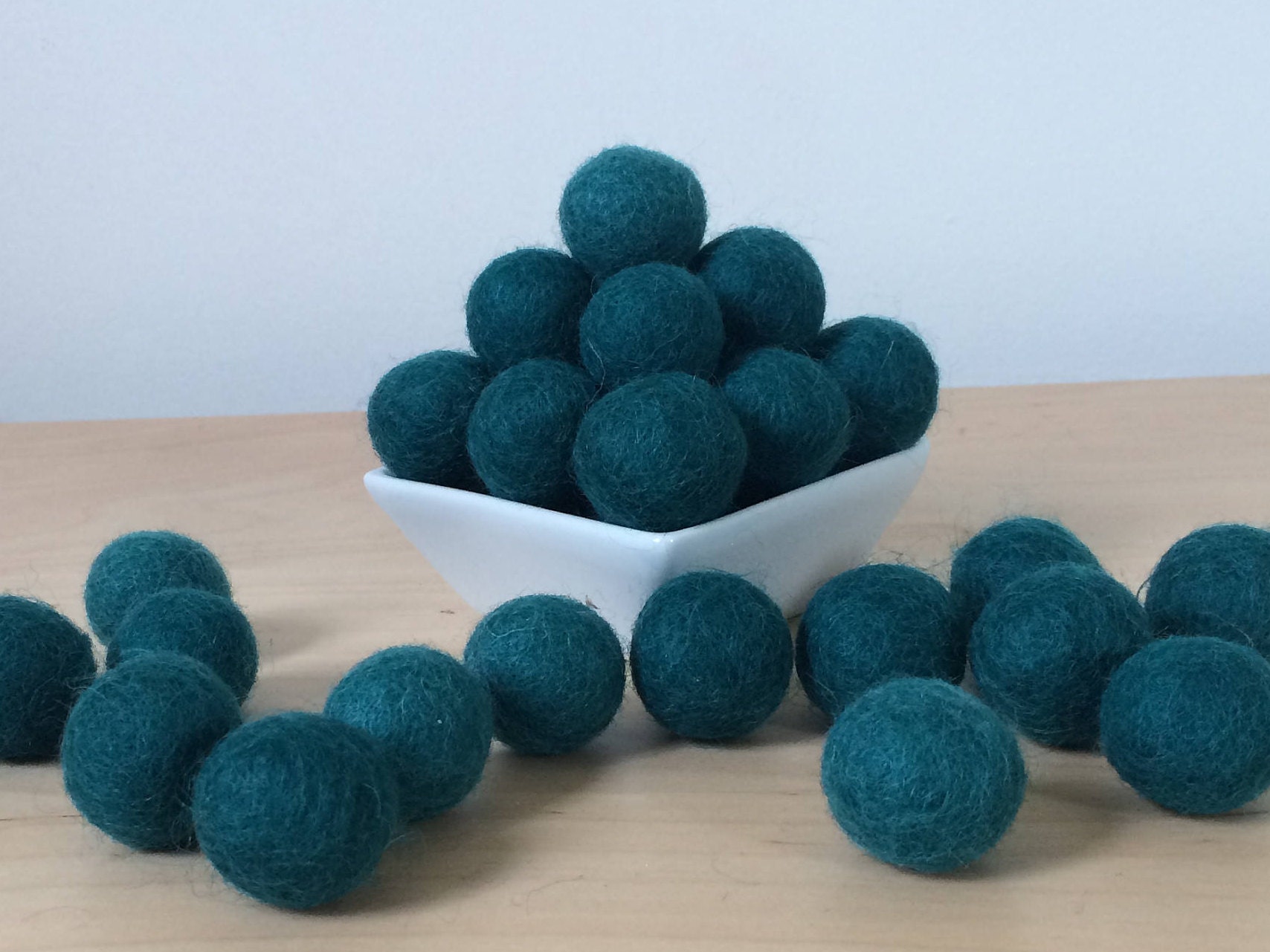 2 cm felted wool balls for holiday crafting Wool Poms Only DIY Pastel Nursery Garland Baby Blue Felt Balls Wholesale Bulk Felt Balls