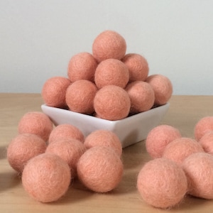 Felt Balls: PEACH, Felted Balls, DIY Garland Kit, Wool Felt Balls, Felt Pom Pom, Handmade Felt Balls, Peach Felt Balls, Pink Pom Poms