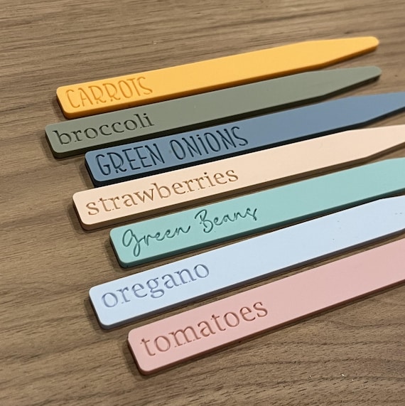 Handmade Plant Tag Garden Markers Acrylic Clear Personalized