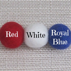 Felt Ball Garland: Patriotic, Pom Pom Garland, 4th of July, American Flag, Patriotic Garland, Independence Day, Red White Blue, Felt Balls image 3