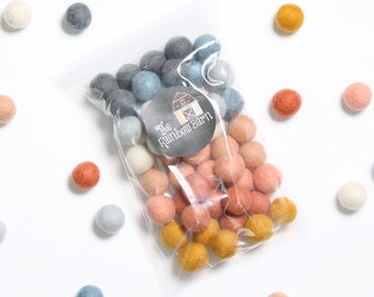 Boho Felt Balls, Pom Poms, Felt Ball Garland, Wool Felt Balls, Felted Balls, Loose Felt Ball, Felt Ball Garland DIY, Handmade