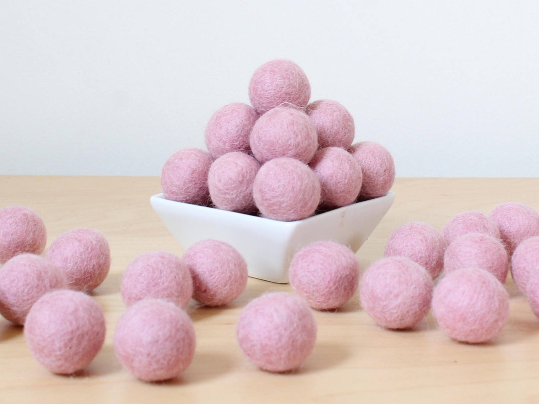Felt Balls BLUSH, Felted Balls, DIY Garland Kit, Wool Felt Balls, Felt Pom Pom, Handmade Felt