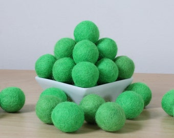 Felt Balls: SPRING GREEN, Felted Balls, DIY Garland Kit, Wool Felt Balls, Felt Pom Pom, Handmade Felt Balls, Green Felt Balls, Green Pom Pom