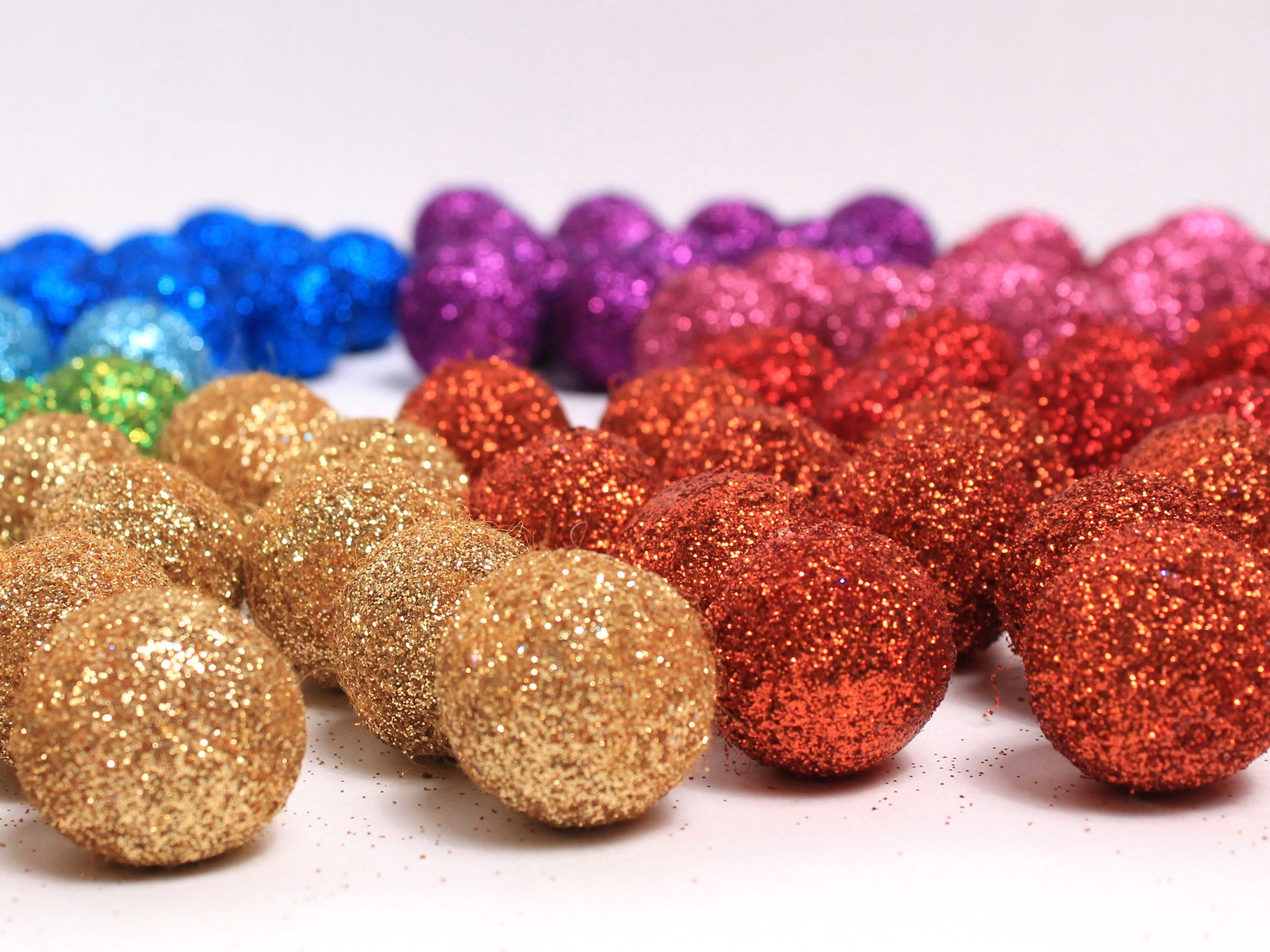 GOLD Topaz Glitter Felt Balls Pom Poms Felt Ball Garland Etsy