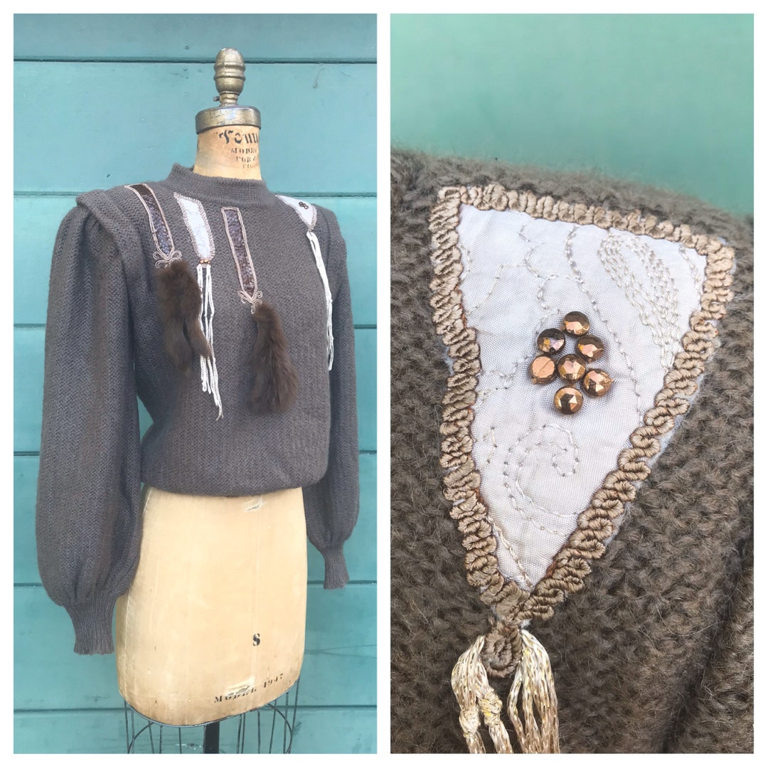 MADE IN ITALY 1980's Vintage 1980s Nella Marchini Brown