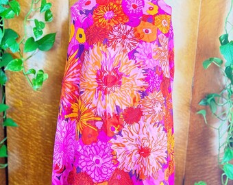 Vintage Ken Scott Large Silk Scarf From 1970's Very Rare