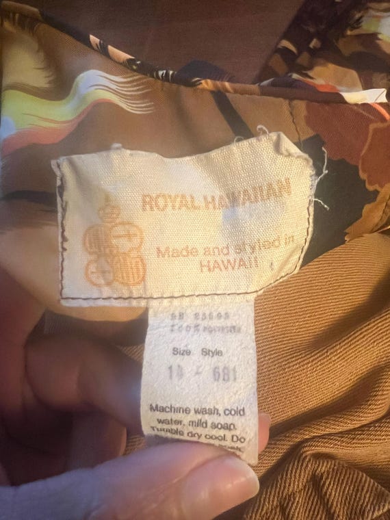 ROYAL HAWAIIAN 70’s 70s Vintage Retro Slinky Poly… - image 9