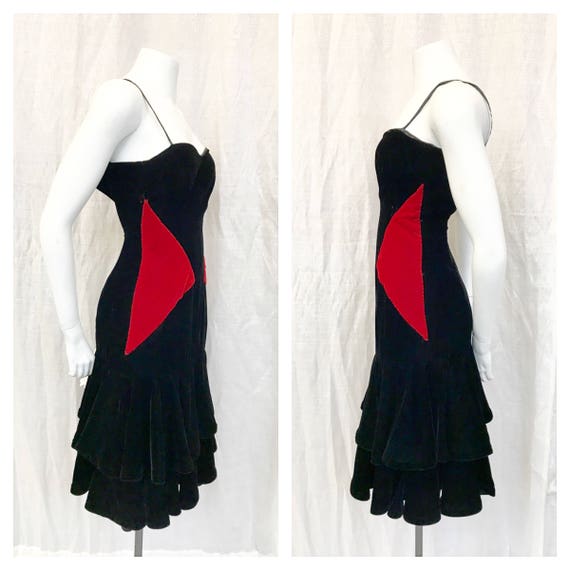 BLACK WIDOW 1950's Style 1980's 80s Vintage Flapp… - image 3