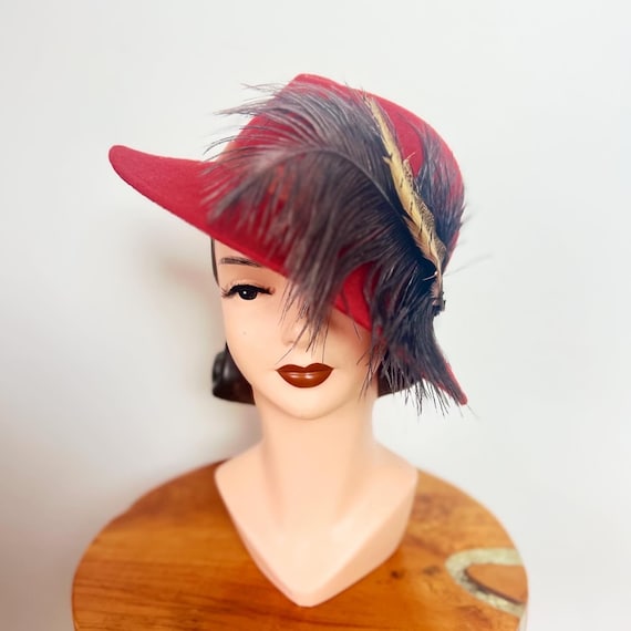 Buy LANCASTER Maroon Red Wool 1990 display picture 2