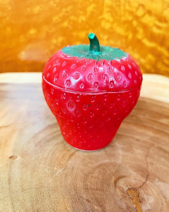 RARE STRAWBERRY JAM Kitsch 1930's 30s 1940's 40s Vintage Set of 2