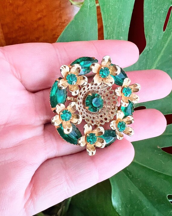 Vintage Green Rhinestone Tank