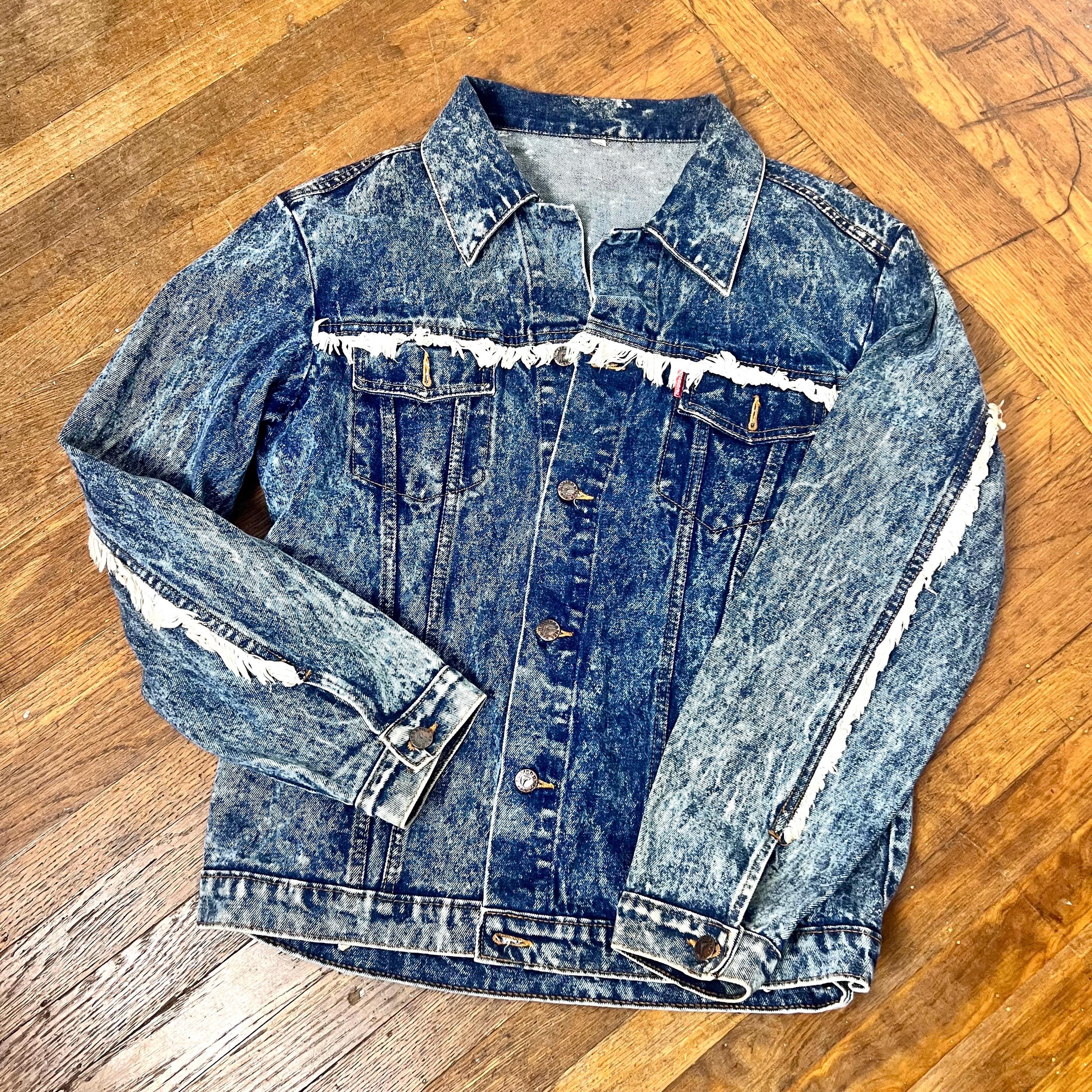 ジャケット・アウター 80s 90s eurovintage 1980's 80s Vintage Men's Retro Rocker BOOMERANG Dark Acid Wash