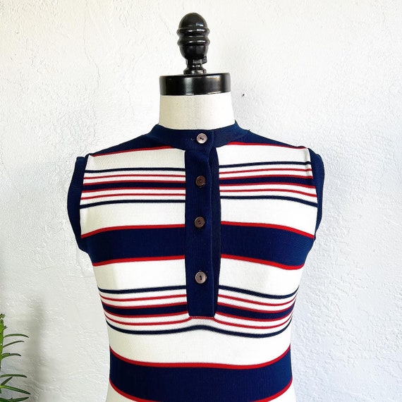 GROOVY STRIPED NYLON Knit 60’s 60s Vintage 70’s 7… - image 2