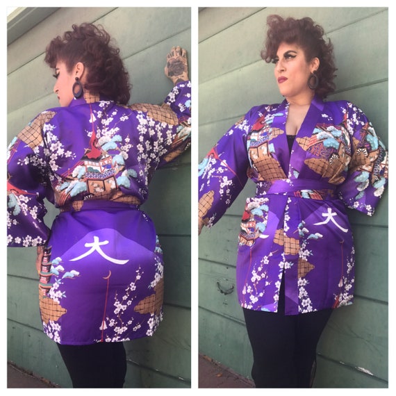 ROYAL PURPLE & GOLD 1990's Vintage 1990s Japanese