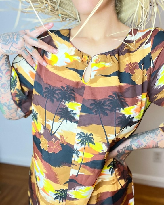 ROYAL HAWAIIAN 70’s 70s Vintage Retro Slinky Poly… - image 5