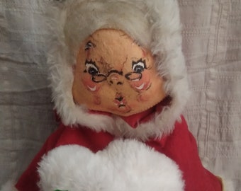 Annalee 1960's Mrs. Santa Claus Doll Christmas 18 Inches