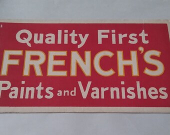 Vintage French's Paints and Varnishes Ink Blotter Advertising Ephemera
